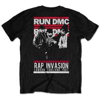 Run DMC T Shirt Rap Invasion Band Logo new Official Mens Black L