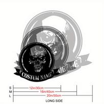 Custom Skull Metal Wall Art Matte Finish Halloween Decor 30cm