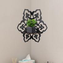 Decorative Wooden Corner Shelf for Small Plants, Photos, And Wall Speakers. Ideal Home, Office,