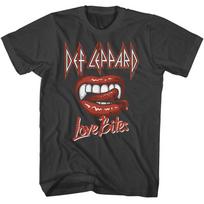 Def Leppard Love Is Biting Logo T-Shirt New Licensed Music Smoke Cotton SM2XL Unisex T-Shirt XXL
