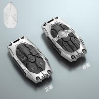 For BYD Leopard 5 8 Ti3 7 Car Keychain Leather Alloy Car Key Holder Case Buckle Key Shell Protector Interior Car Accessories