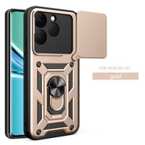 For Realme 15T Case Realme 15T Cover Realme 15T 5G Magnetic Ring Holder Armor Phone Case Slide Camera Protect Back Cover realme 15T