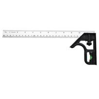 12inch Adjustable Combination Square/Right Angle Ruler 45 / 90 Degree with Bubble Level Gauge Measuring Tools for Woodworking
