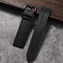 Vintage Cowhide Watch Strap 18mm 20mm 22mm 24mm Dark Brown Watch Band Black Buckle Leather Wristband for Men Women Accessories 18mm juoda