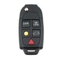 5 Buttons Flip Remote Key Fob Case Replacement Car Key Case Shell Cover for VOLVO S60 2000-2009 / S80 /V70 XC70 XC90 1999-2013 juoda