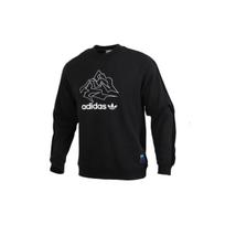 Adidas Originals Trefoil Adv Crew Neck Sweatshirt With Logo Print Men Sweatshirt Black GV0925 M