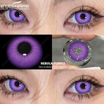 EYESHARE 1pora spalvoti kontaktiniai lęšiai akims mėlyni kontaktiniai lęšiai purpuriniai lęšiai Cosplay kontaktiniai lęšiai kasmetiniai madingi akių lęšiai balta