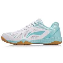 Li Ning Energy Storage Fabric Synthetic Leather Shock Absorption Balance Support Low Top Training Shoes Women sneaker White Blue APTM004-3 35