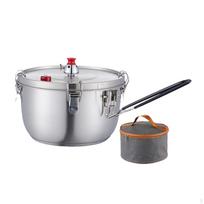 Gas And Induction Cooker Pressure for Rice Preserves with Safe Knobs Commercial Single handle white