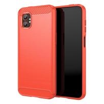 Dėklas Samsung Galaxy XCover 7 Pro Dėklas Samsung XCover7 Pro Silikoninis Anglies Pluošto Galinis Dangtelis Dėklas Samsung XCover 7 Pro Samsung XCover 7 Pro raudona