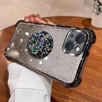 Luxury Shockproof Glitter Holder For Silicone Ring Spark Go 2025 Case For Tecno Spark Go 1 20 10 pro With Holder Stand Cover Spark go 2025&Case & Holder juoda