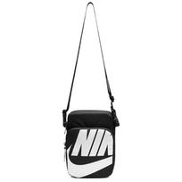 Nike Heritage Polyester Cycling Bag, Shoulder Bag, Crossbody Bag Unisex Black Casual BA6344-010 juoda