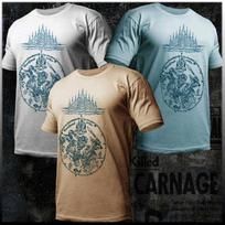 Muay Thai T-shirt Bangkok Thai boxing yantra blue deity Thai Boxer Martial Arts L