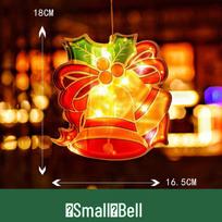 LED Christmas Window Suction Cup String Lights - Indoor Holiday Display with Window Stickers and Wall-Mounted Decorations Warm Light orange