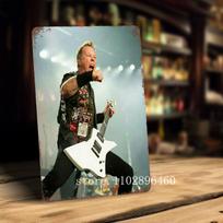 james hetfield Metalinės Plokštelės ir Iškabos sienų dekoras Vintažinės Skardinės Iškabos Kapitono Metalinis Plakatas Dekoravimas Barui Pubui Klubui Sienų Dekoravimas 20x30cm（7.8x11.8inch）