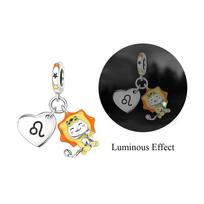 Zodiac Series Copper Aries Taurus Leo Pisces Aquarius Libra Pendants Fit Diy Bracelet Necklace Birthday Gifts