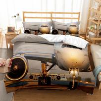 Home Textile 3D Print Airplane /Plane Bedding Set For BoysTeenagers Adults Child Aeroplane Duvet Set Cover Twin Size Bed Double EU Single(135*200cm)3pcs