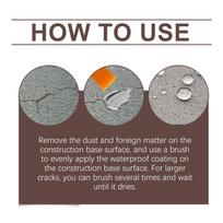High Strength Waterproof Coating Sealant Construction Penetrating Gap Fast Curing Waterproof Sealant Pulp Bathroom Moistureproof gray