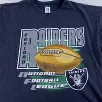 Vintage Oakland Raiders Shirt Large Black NFL Football Logo 7 Tee 90s LA S