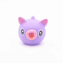 Cartoon Kawaii Animal Squishies Tongue Popping Hand Squeeze Funny Sound Anti Stress Soothing Interactive Fidget Toy violetinė