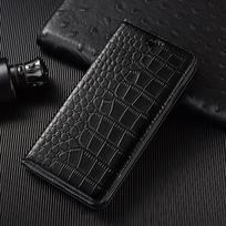 Krokodilo tikros odos atverčiamas dėklas Samsung Galaxy M62 M55 M53 M52 M51 M33 M32 M31 M22 M21 M06 M16 M36 M56 telefonui M62&Genuine Leather juoda