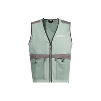 Adidas Utility Vest Color Block V-Neck Zip Outdoor Sports Men Vests Silver Gray Green IN2224 L
