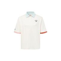 Levis Color Block Logo Print Short Sleeve Polo Shirt Women tops White A4934-0000 S