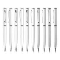 10Pcs Twist Action Metal Ballpoint Pen with Pen Clip, Office Signature Pen Guest Sign In Pen for Hotel Reception 1