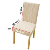 Universal Elastic Chair Covers Stretchable Dining Seat Covers for Home Office Restaurant Set of 4 Non-Slip Washable Spandex Fabric Regular (suitable for chair back 42-52cm) chaki