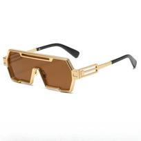 Punk Vintage Retro Trendy Sun Shades Square One Piece Steam Punk Sunglasses For Men Women Sun Shades