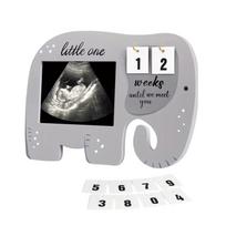 Sonogram Picture Frame Ultrasound Photo Display With Baby Countdown Weeks Pregnancy Announcement Baby Gender Reveal Gift New Mom Parents One Size