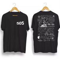 American Vintage Arctic Monkey 505 Music Tour Cotton T-Shirt Men's Shirt Summer Vintage Men's and Women's S gray
