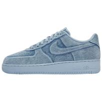 Ja Morant x Nike Air Force 1 Low Denim Unisex Sneakers Blue Light-Armory-Blue White-Metallic-Silver IQ9773-400 45