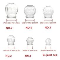 Thickened Glass Chinese Vacuum Cupping Set Acupuncture Massage Cup Therapy Explosion-proof Glass Cupping Gift Set white