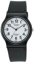 10 ATM Water Resistant Watch Lightweight Analog Watch for Exams and Tests Strap WEB Exclusive [Citizen Q&Q] (Black/White) (Urethane / Easy-to-Read