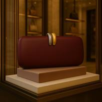 European & American Style PU Clutch: Versatile Crossbody and Single Shoulder Evening Bag vyno raudonos spalvos