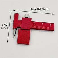1pc Model Equidistant Scribing Ruler Parallel Scribers Create Contour Positioning Scale Auxiliary Ruler Tools red