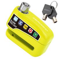 Motorcycle Alarm Lock Wheel Disc Brake Lock With Key Motorbike Scooter Waterproof Anti-Theft Aluminum Alloy Security Brakelock yellow