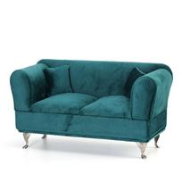 Europos stiliaus papuošalų laikiklis Unikalus pliušinis papuošalų stendas Sofa Europos mini baldai elegantiškam dekoravimui 1 black