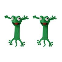 3D Cartoon Frog Bookmark Creative Funny Animal Design Flexible Book Holder for Reading Office School Study One Size