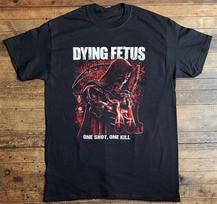DYING FETUS ONE SHOT KILL Retro Black All Size Shirt 2XL
