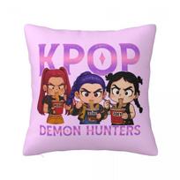 Huntrix Saja berniukų pagalvės užvalkalas 45x45cm, Kpop anime pagalvės užvalkalas, Demono medžiotojų atributika namų dekoravimui 18x18Inch pink