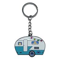 Multiuprose Rustproof Travel Trailer Keychain Set Personalize Styles Backpack Charm for Adventure Lovers Casual Wear mėlyna