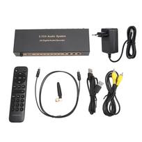 Sound Decoder Converter 100‑240V Analog Sound Decoder System Optical  Coaxial 4K HD Multimedia Interface for Home Theatre EU