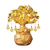Krištolinis pinigų medis Feng Shui ornamentas - Namų ir brangakmenių papuošalai pritraukiantiems turtą One Size