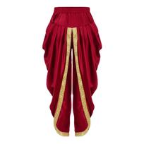 Boys Satin Dhoti Pants Elastic Waistband Draped Baggy Trousers Halloween Theme Party Fancy Dress 5-6 Years bordinė
