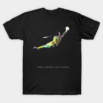 Men Black Print T-shirt Marc-Andre Ter Stegen Barcelona Pop Art No-Cut Heat Transfer Print Cotton Tshirt L juoda