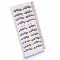 10 Pair Beauty Long Natural Fake lash Makeup tool False Eyelashes Black M14