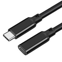 USB C prailginimo laidas, kištukas į lizdą, C tipo, USB3.2 Gen2 10Gbps 100W greito įkrovimo prailgintuvas, skirtas MacBook Pro Samsung 1m black