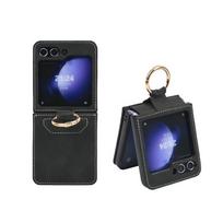Samsung Z Flip 6 Fold & Ring Case: Skin-Feel Protective Cover with Screen Bracket for Cross-Border Use Huawei P50 Pocket / Pocket S